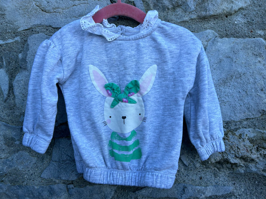 Bunny grey sweatshirt  9-12m (74-80cm)