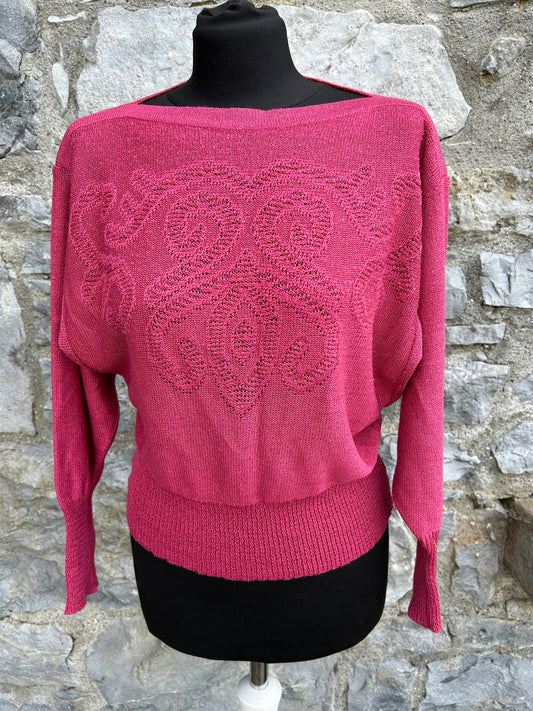 80s pink jumper uk 8-10