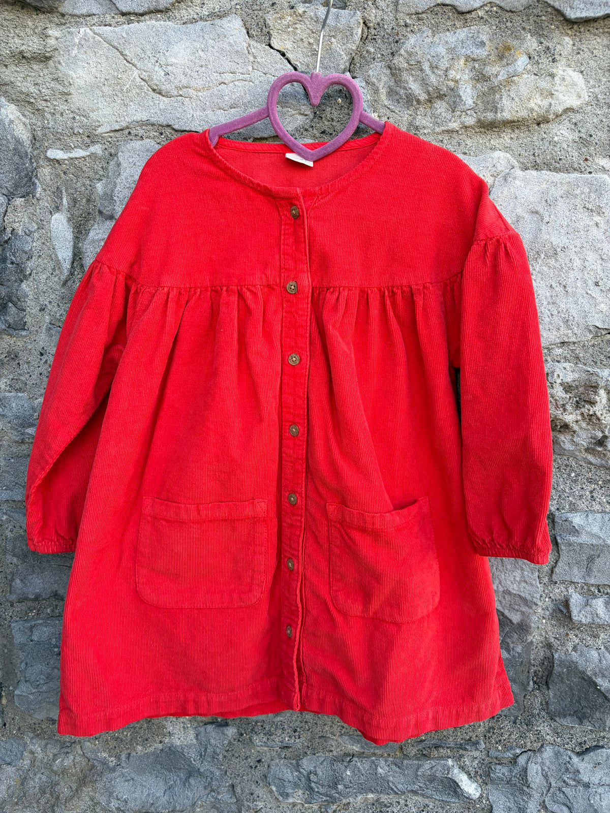 Red cord dress  4-5y (104-110cm)