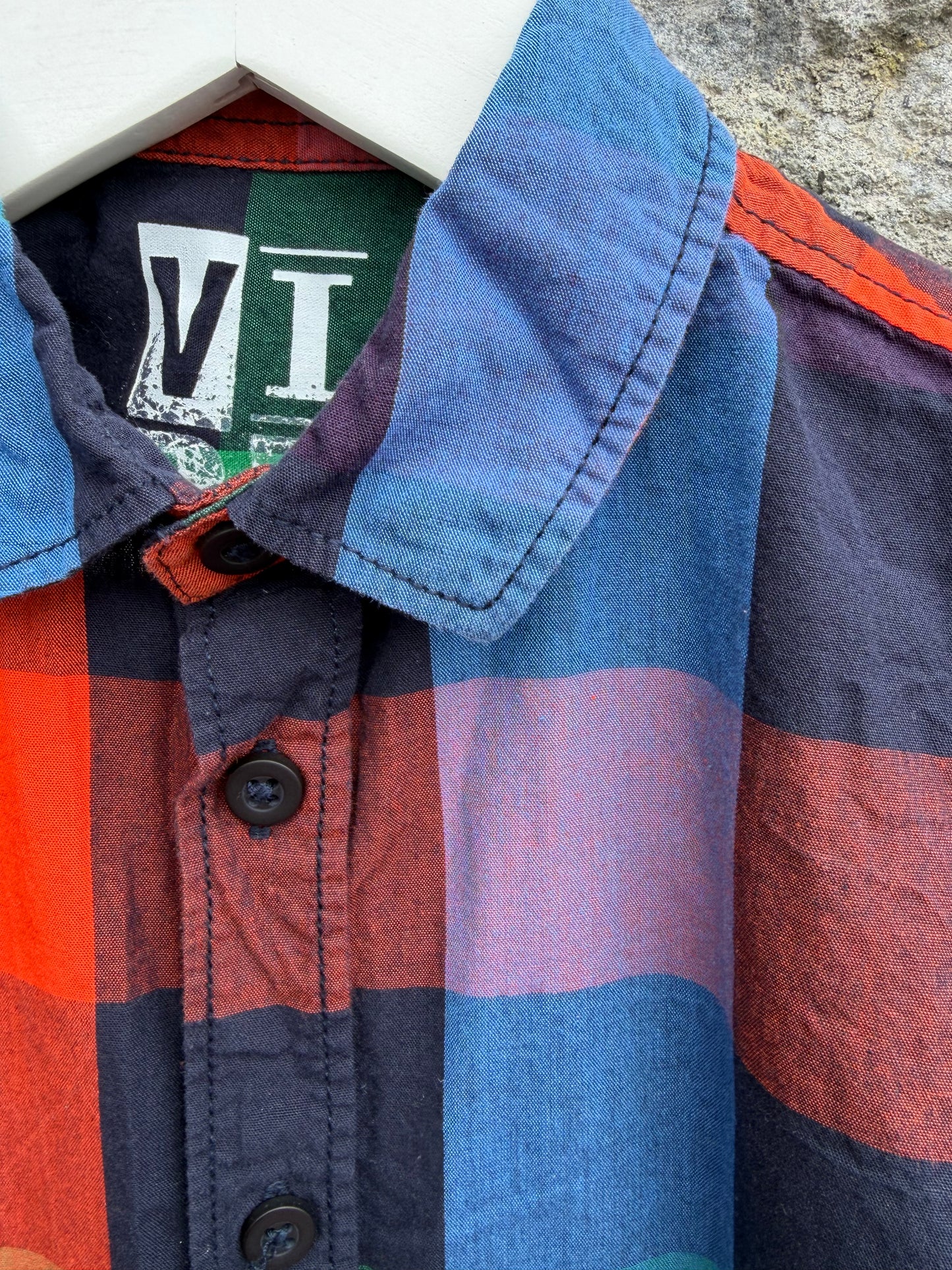Colourful big check shirt 5-6y (110-116cm)