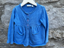 Load image into Gallery viewer, Blue cardigan  12-18m (80-86cm)
