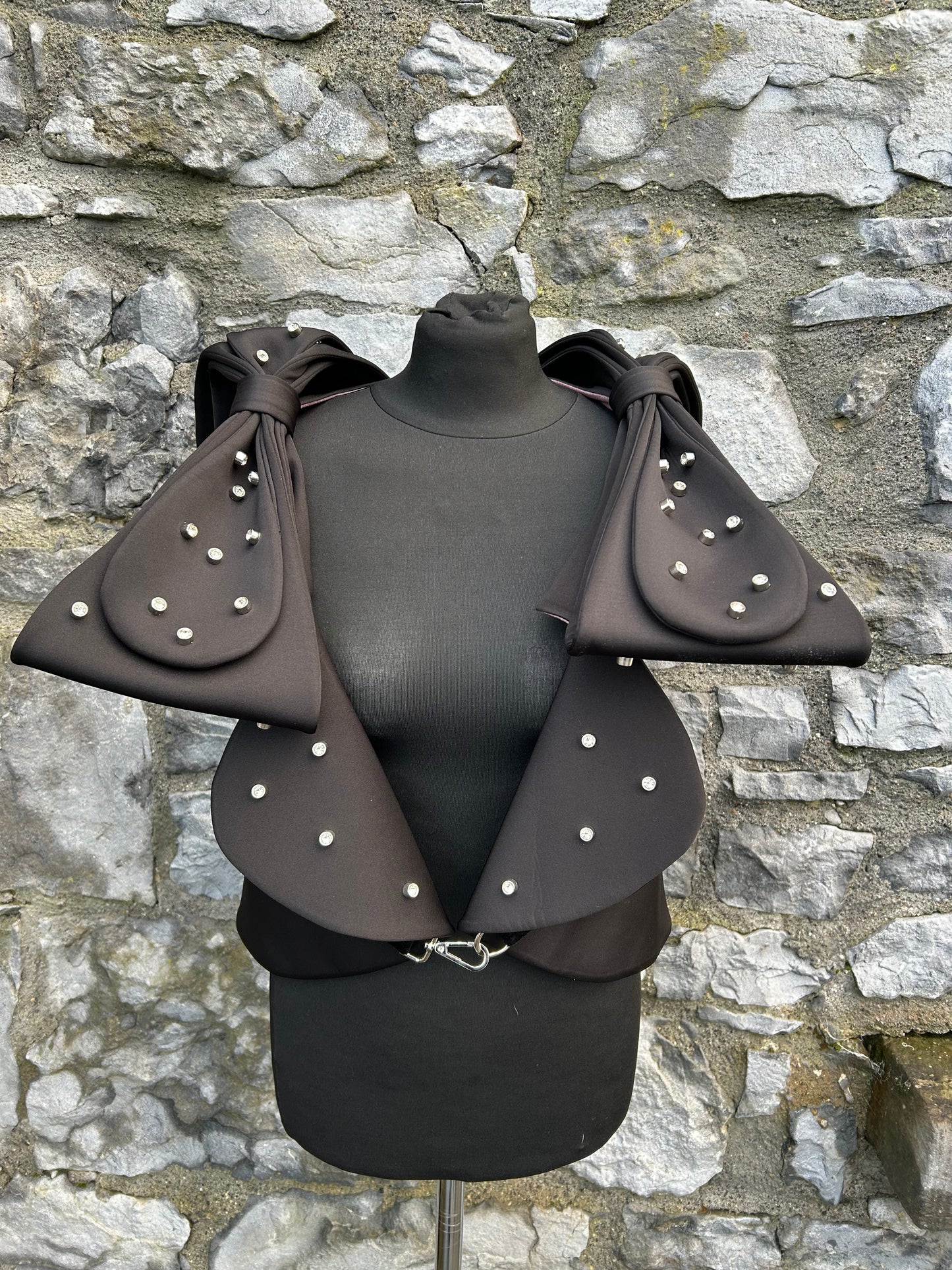Statement waistcoat with bows& crystals uk 12
