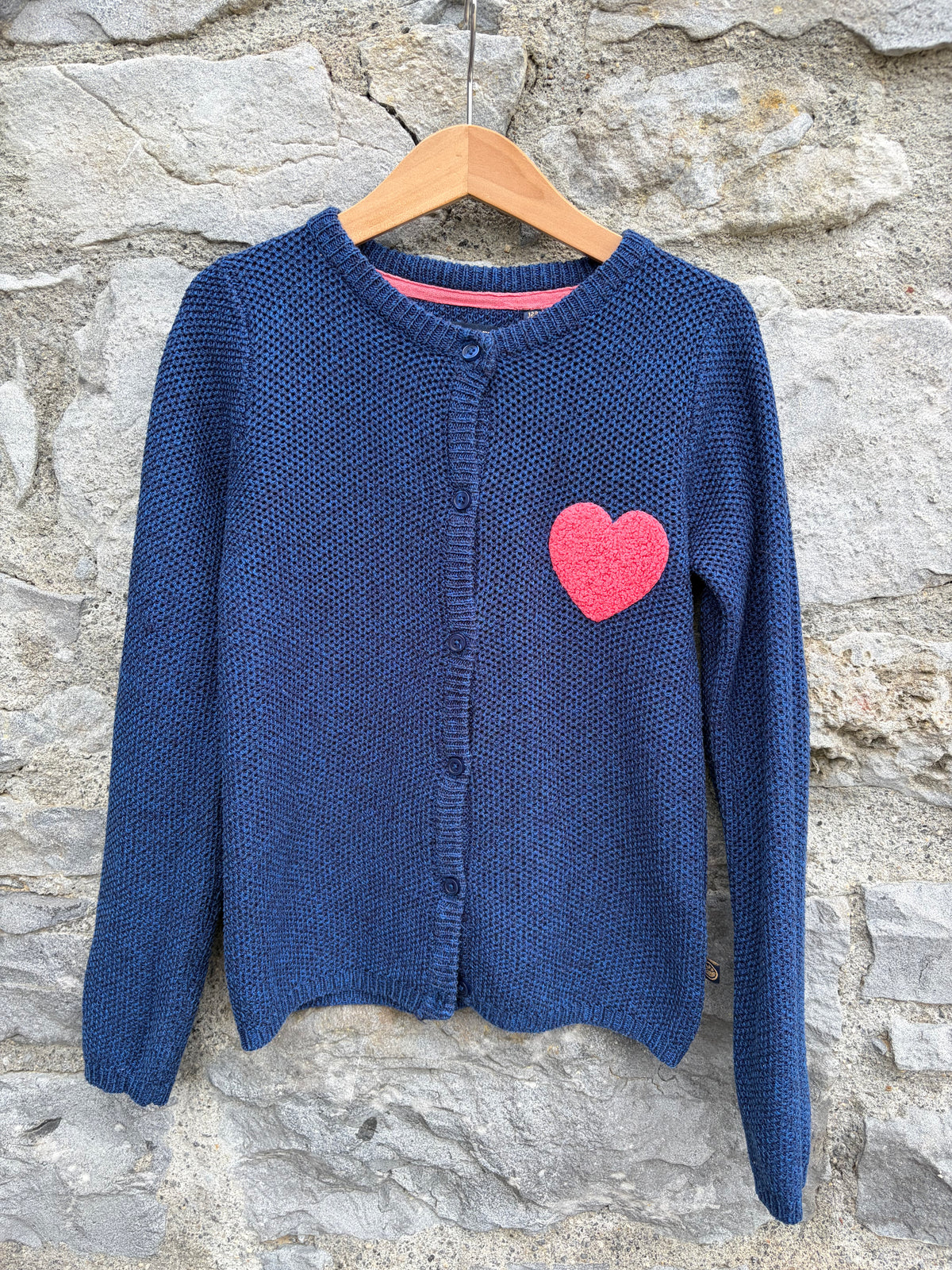 Blue heart cardigan  7-8y (122-128cm)