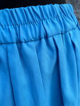 Load image into Gallery viewer, 80s blue pleated skirt uk 12
