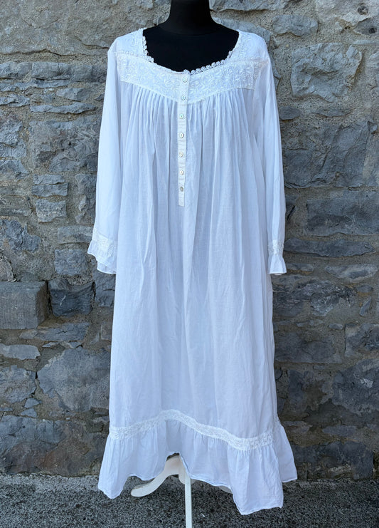 80s white night gown uk 14-16
