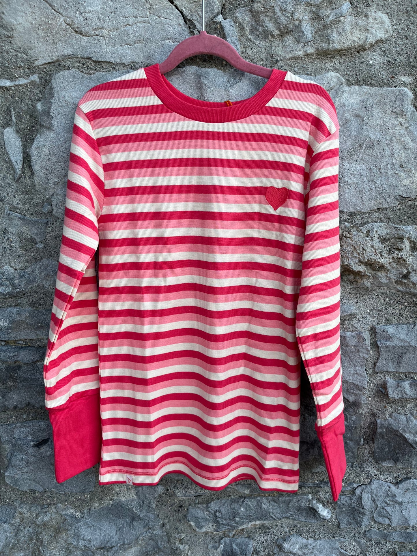 Strawberry Ice Stripes  top  10y (140cm)