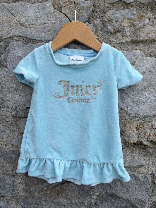 Light blue velour tunic  6m (68cm)