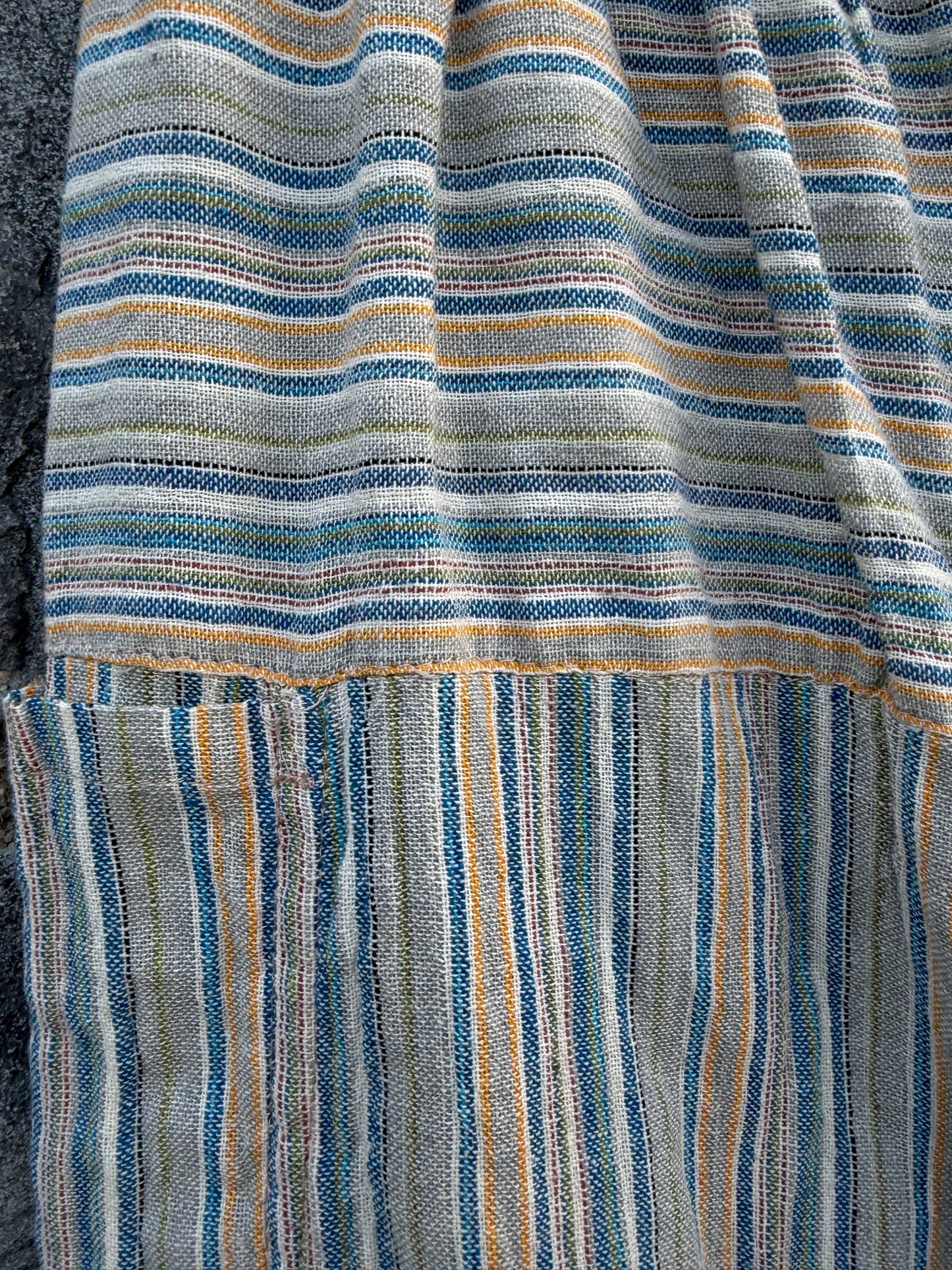 90s stripy beige baggy pants uk 10-12