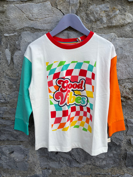 Good vibes raglan top  4-5y (104-110cm)