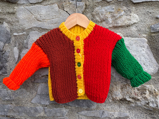 Block colours cardigan 6-9m (68-74cm)
