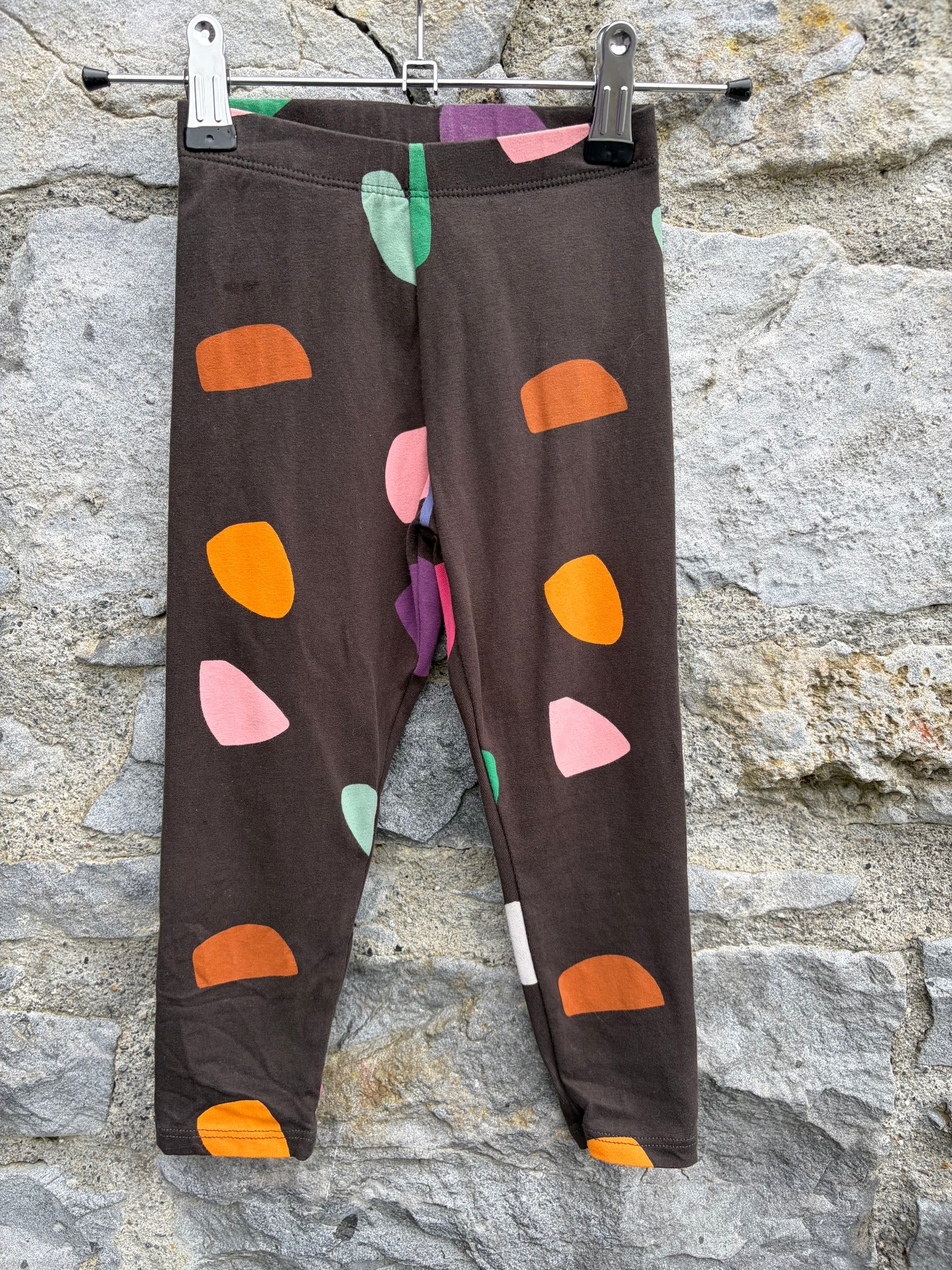 Brown abstract leggings  2-3y (92-98cm)
