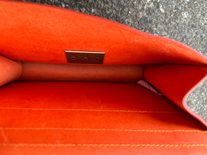 Lockie Boundary Leather Crossbody Lock Bag in Apricot Ally Capellino