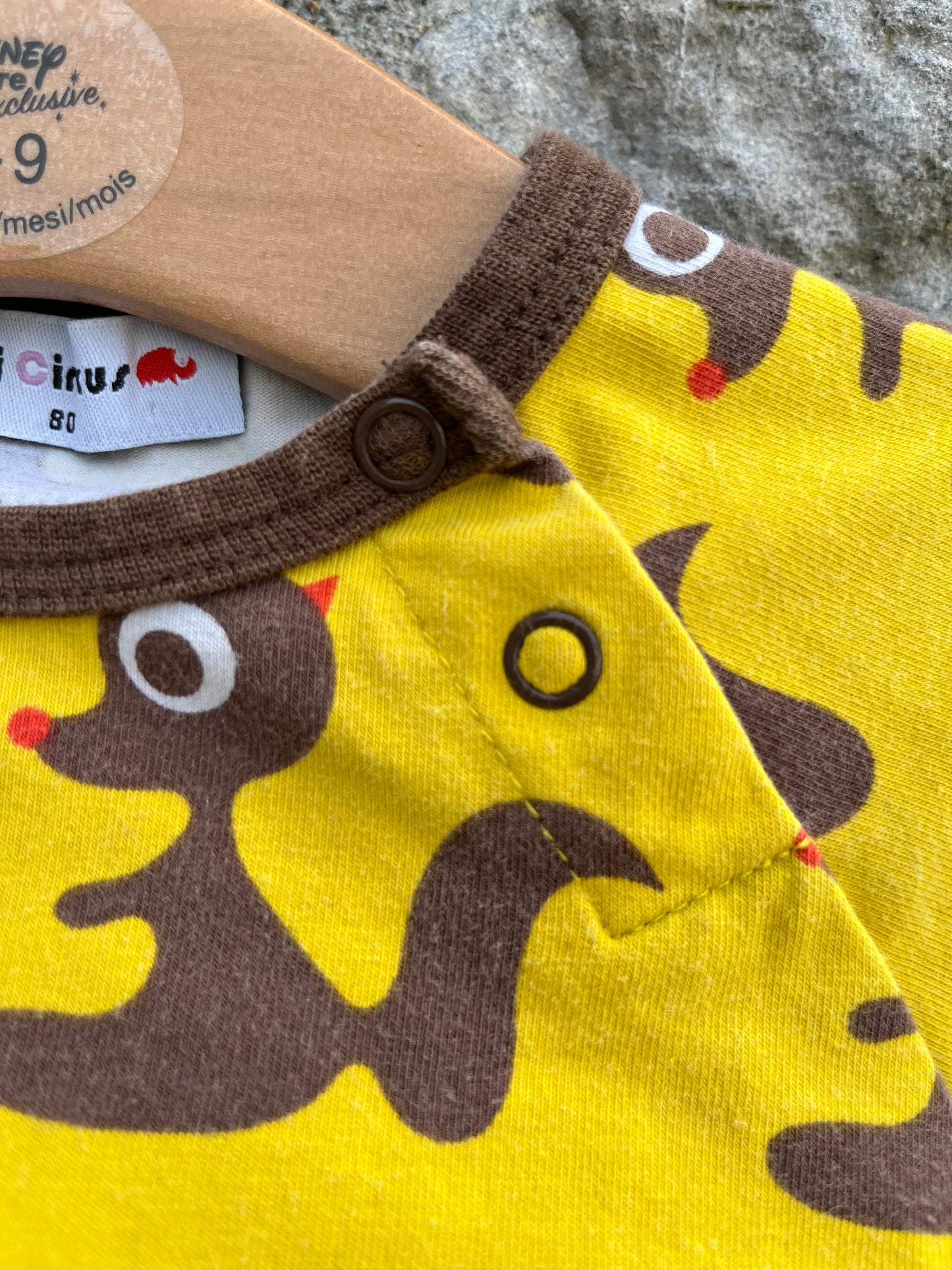 Squirrel yellow top  9-12m (74-80cm)