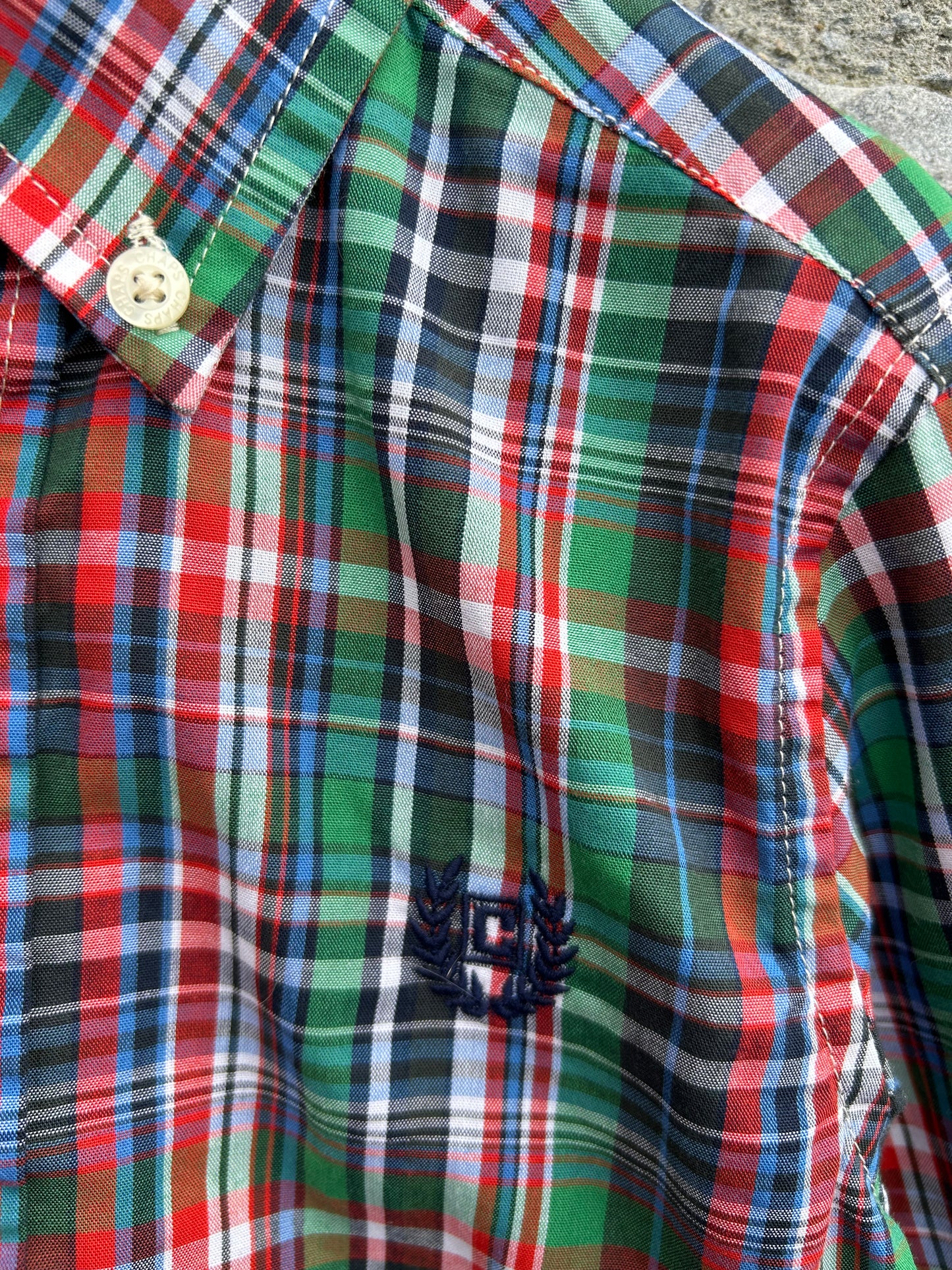 Green&red check shirt 3y (98cm)