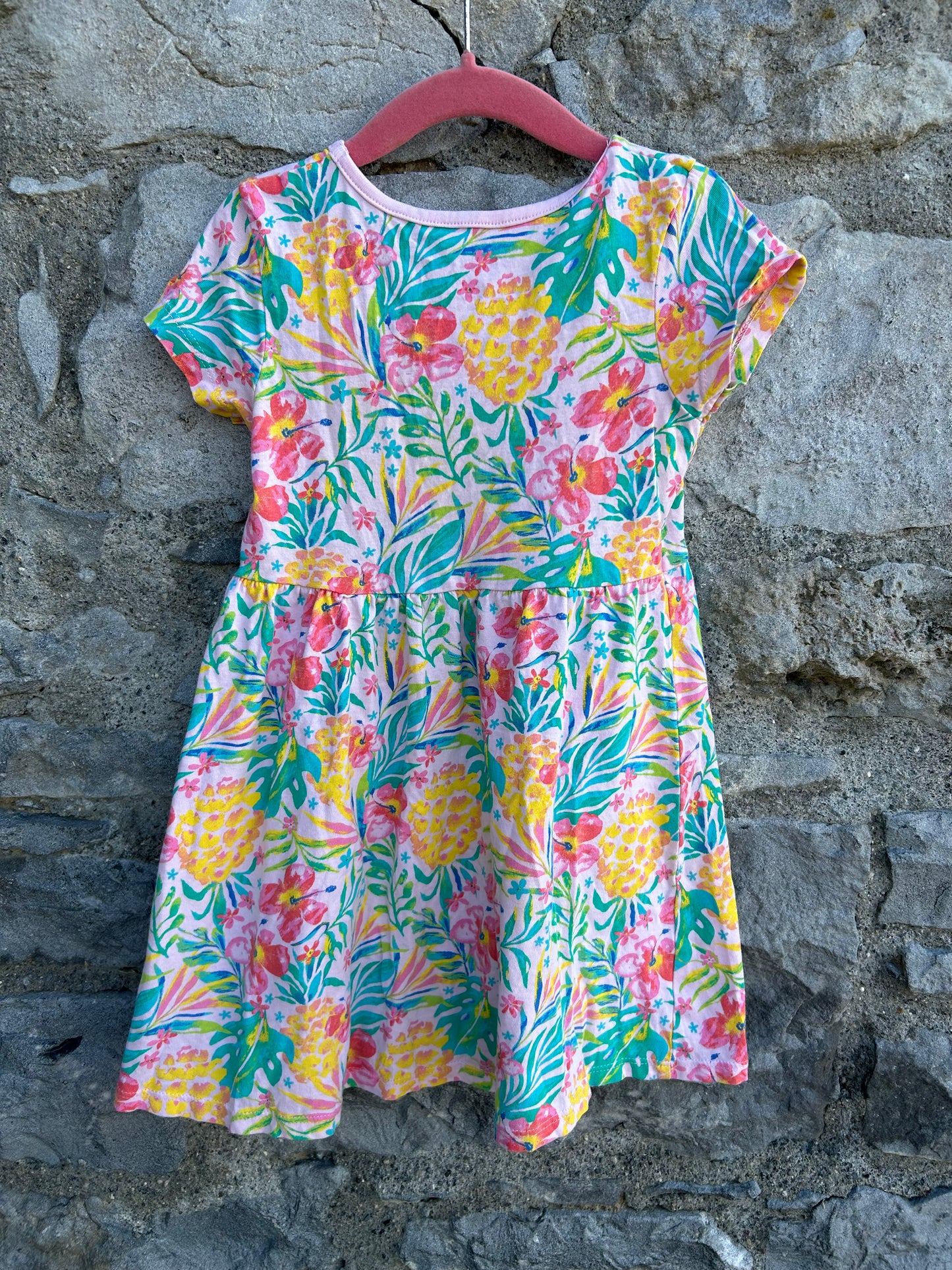 Jungle flowers dress  4-5y (104-110cm)