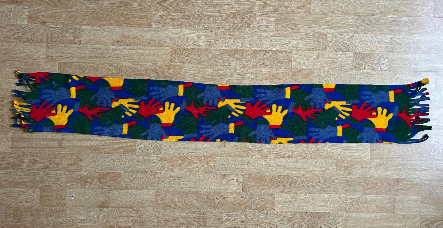 90s Colourful fleece scarf