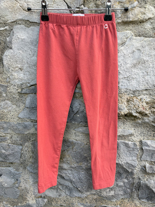 Brick red leggings   4y (104cm)