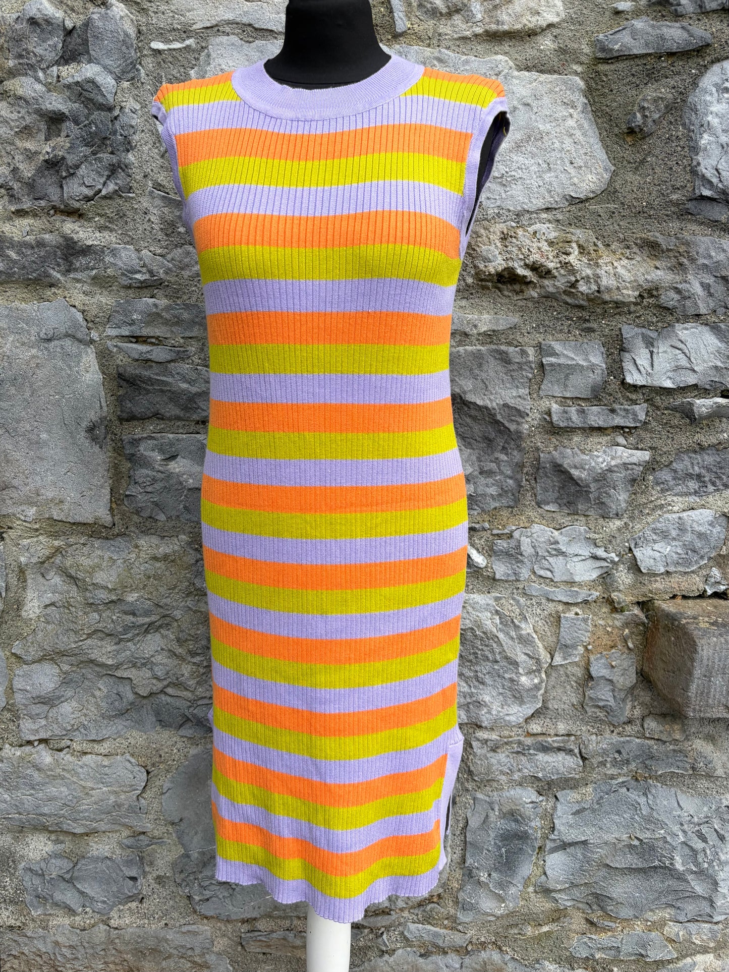 Purple&orange stripy tube dress uk 12-14