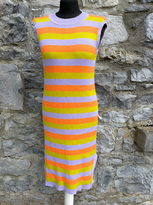 Purple&orange stripy tube dress uk 12-14