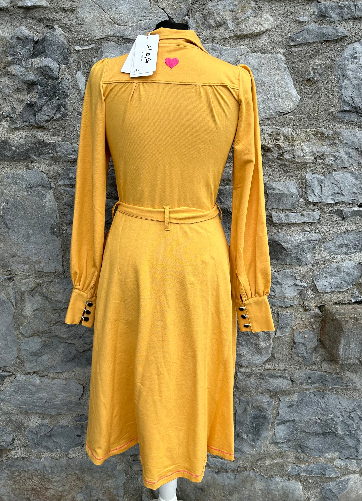 Old Gold retro dress uk 6-8