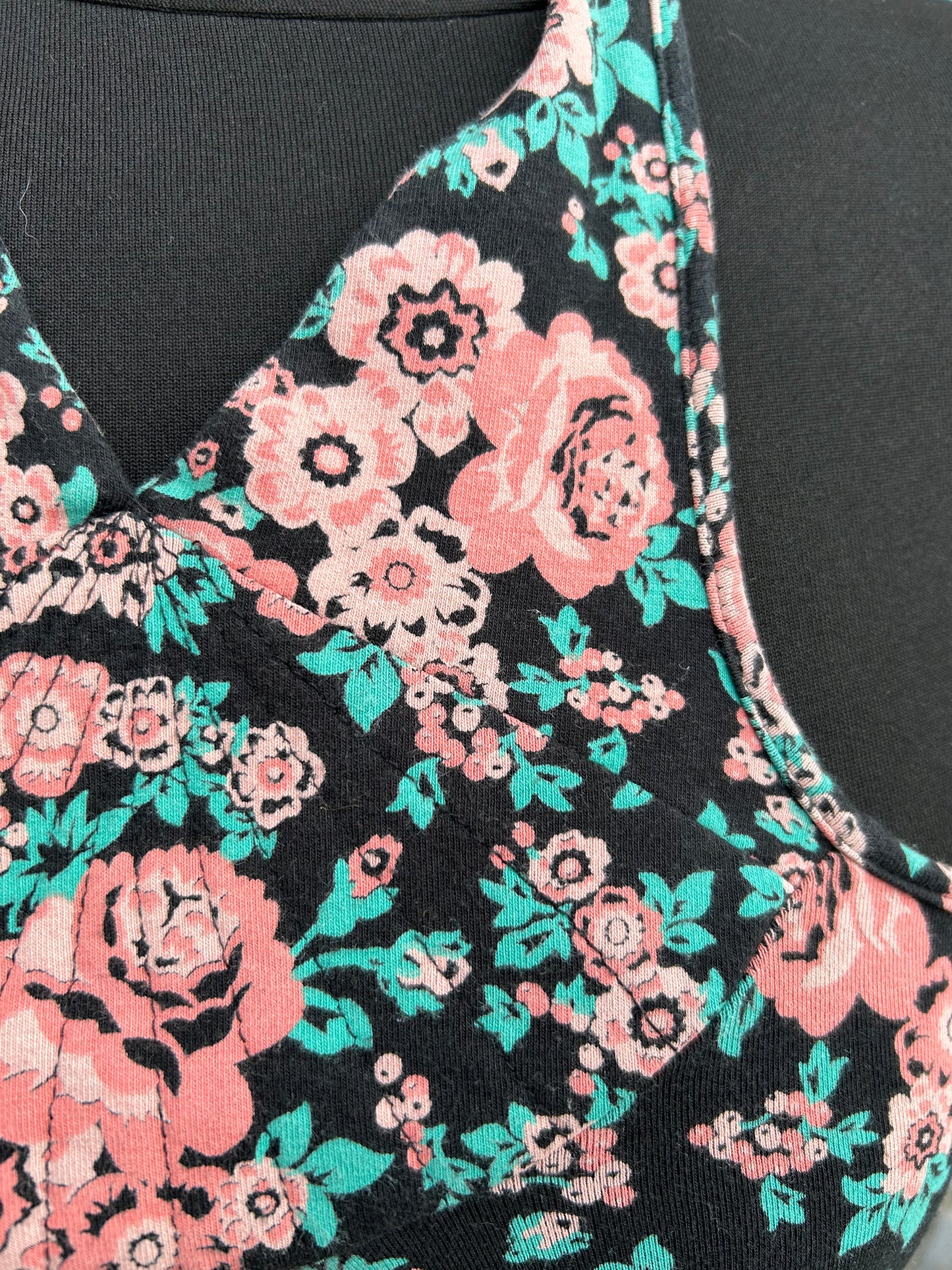 Pink flowers halter neck top uk 8