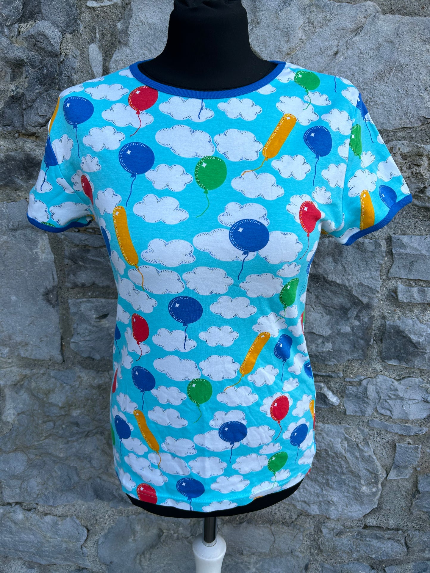 Balloons&clouds blue T-shirt  13y (158cm)