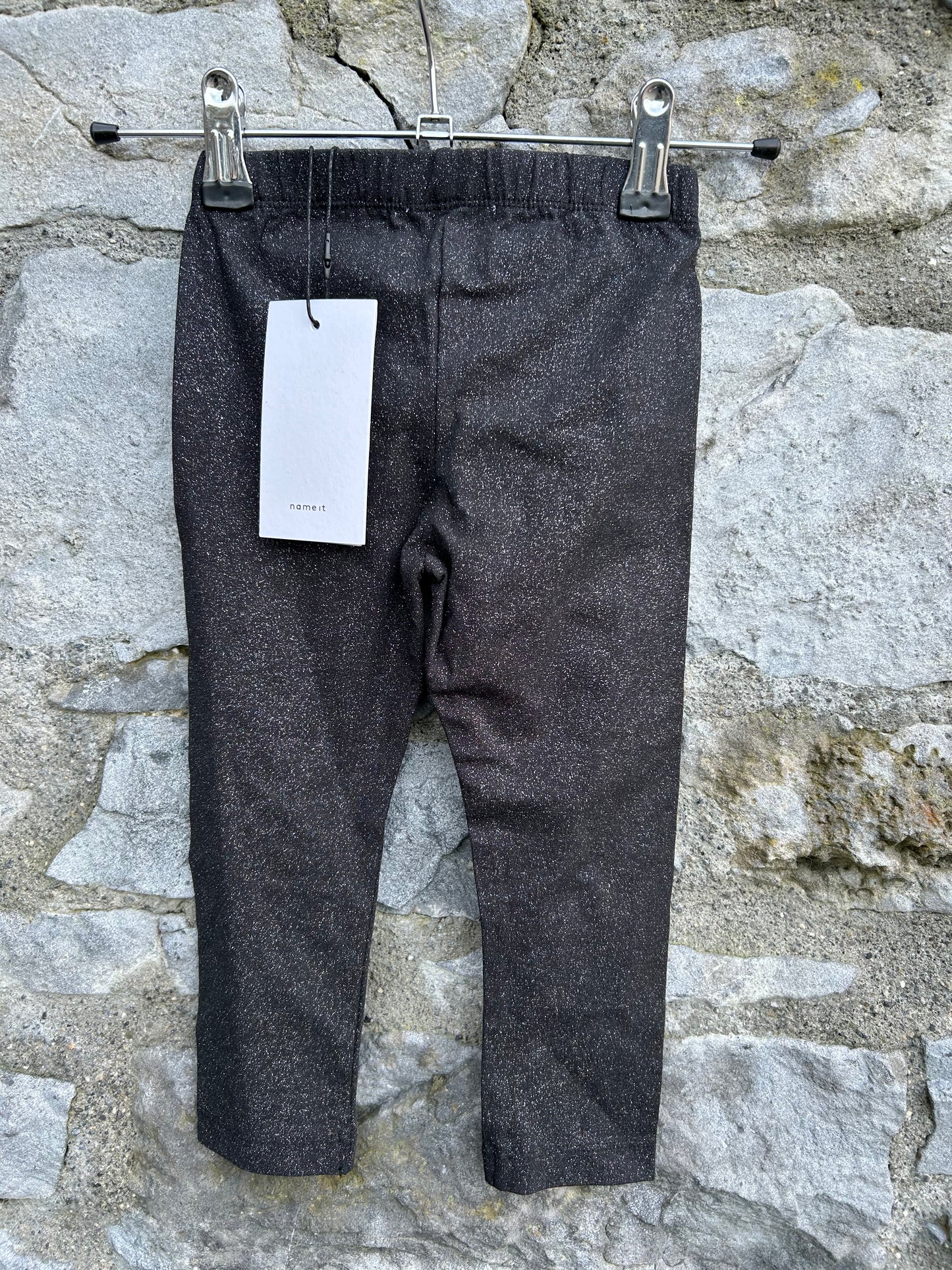 Sparkly black leggings  18-24m (86-92cm)