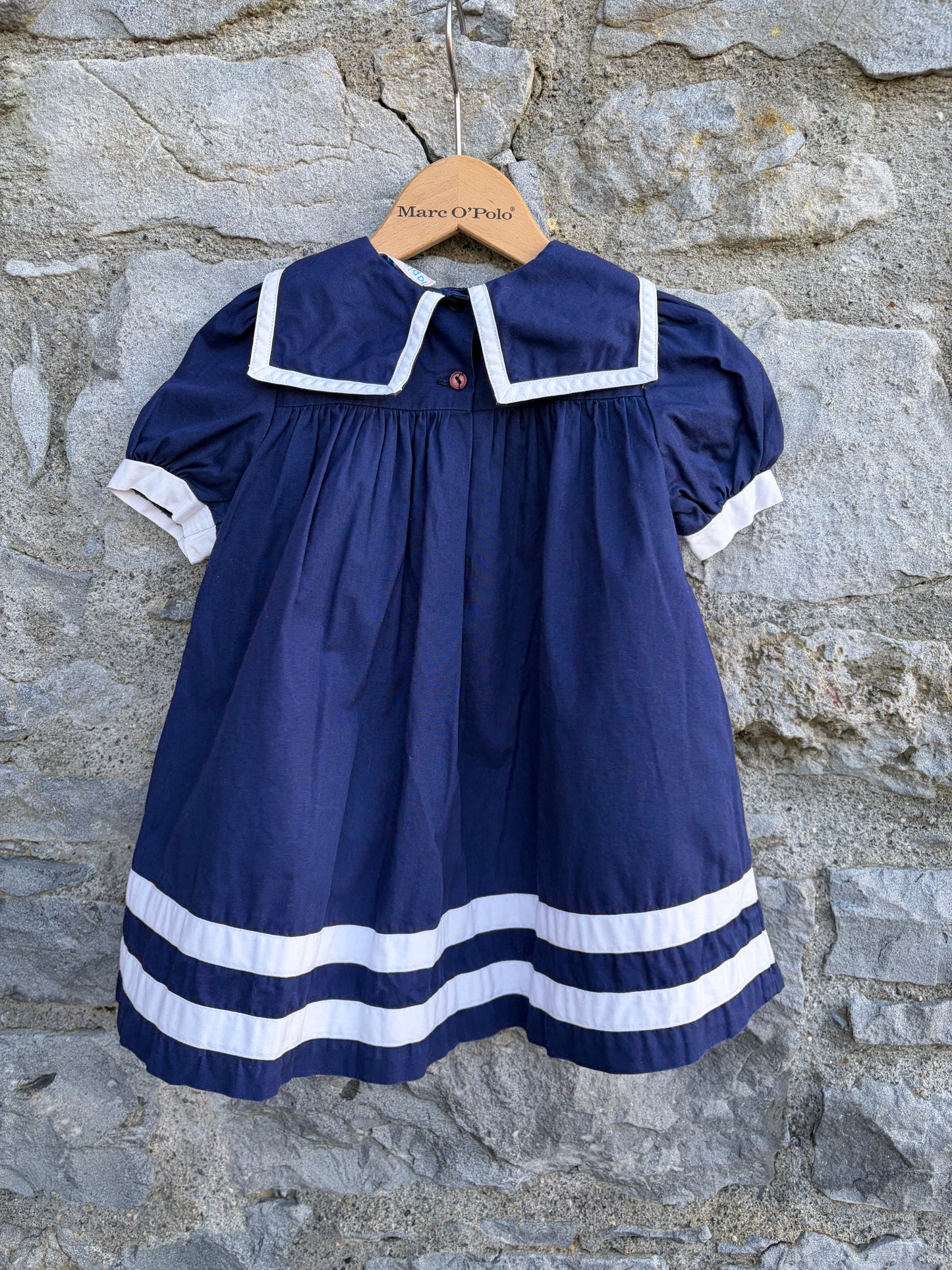 90s navy sailor dress 12-18m (80-86cm)
