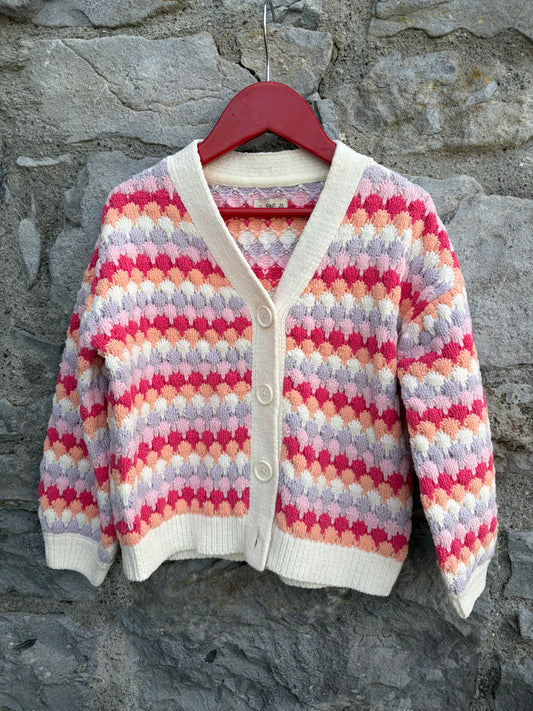 Pink bubble knit cardigan  4-5y (104-110cm)