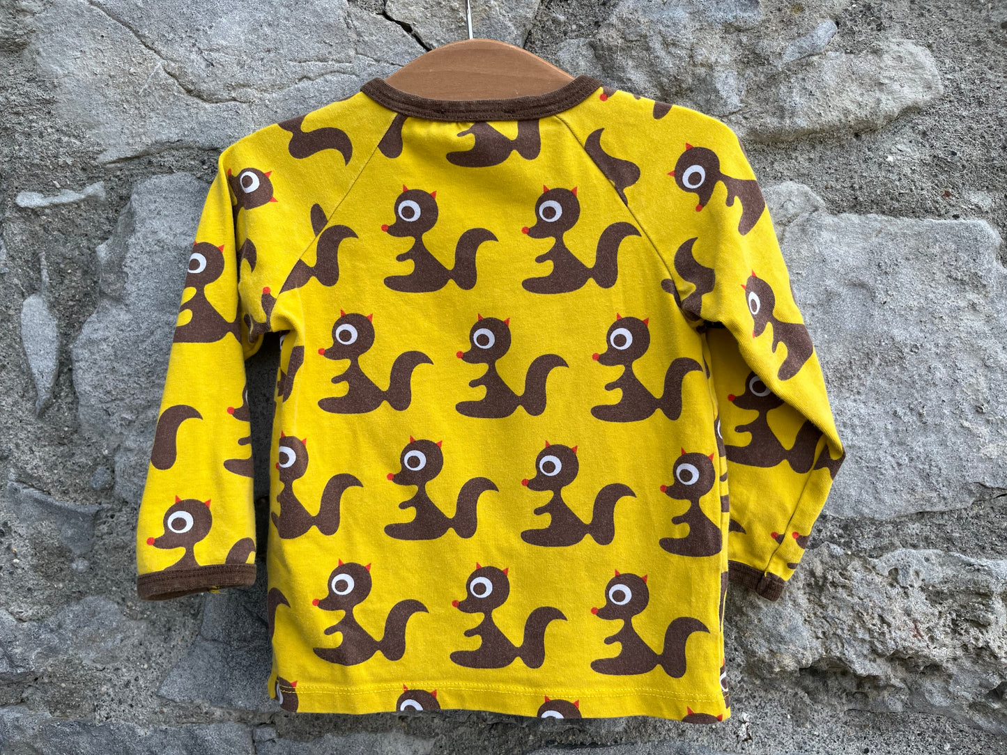 Squirrel yellow top  9-12m (74-80cm)