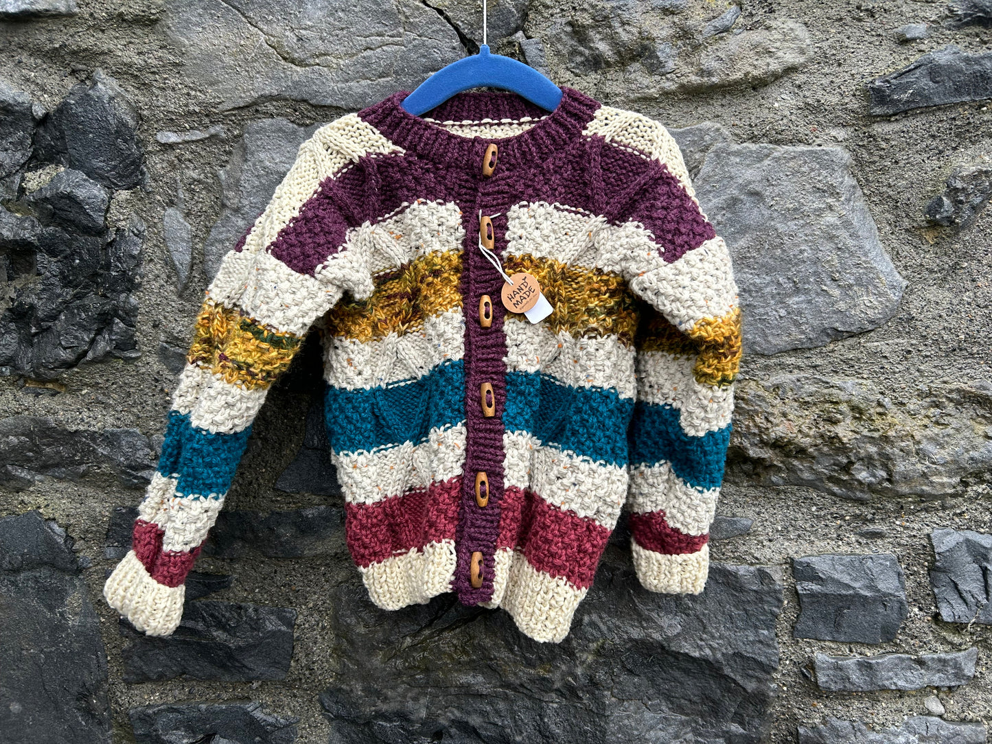 Aran style woolly cardigan  2-3y (92-98cm)