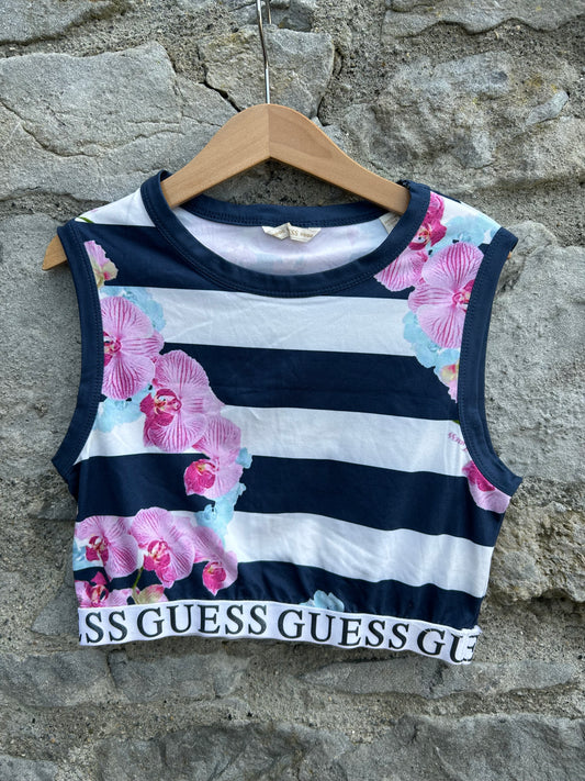 Stripy orchid cropped top 11-12y (146-152cm)