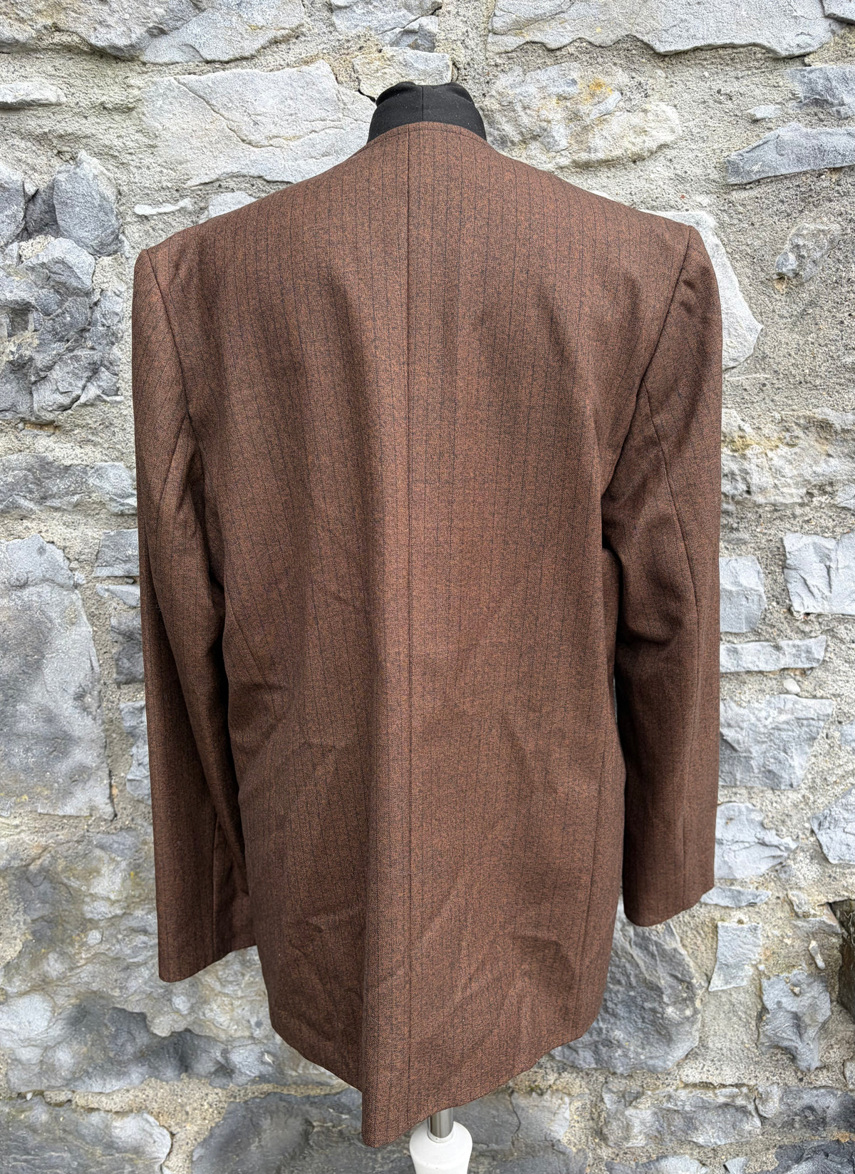90s brown stripy jacket uk 14