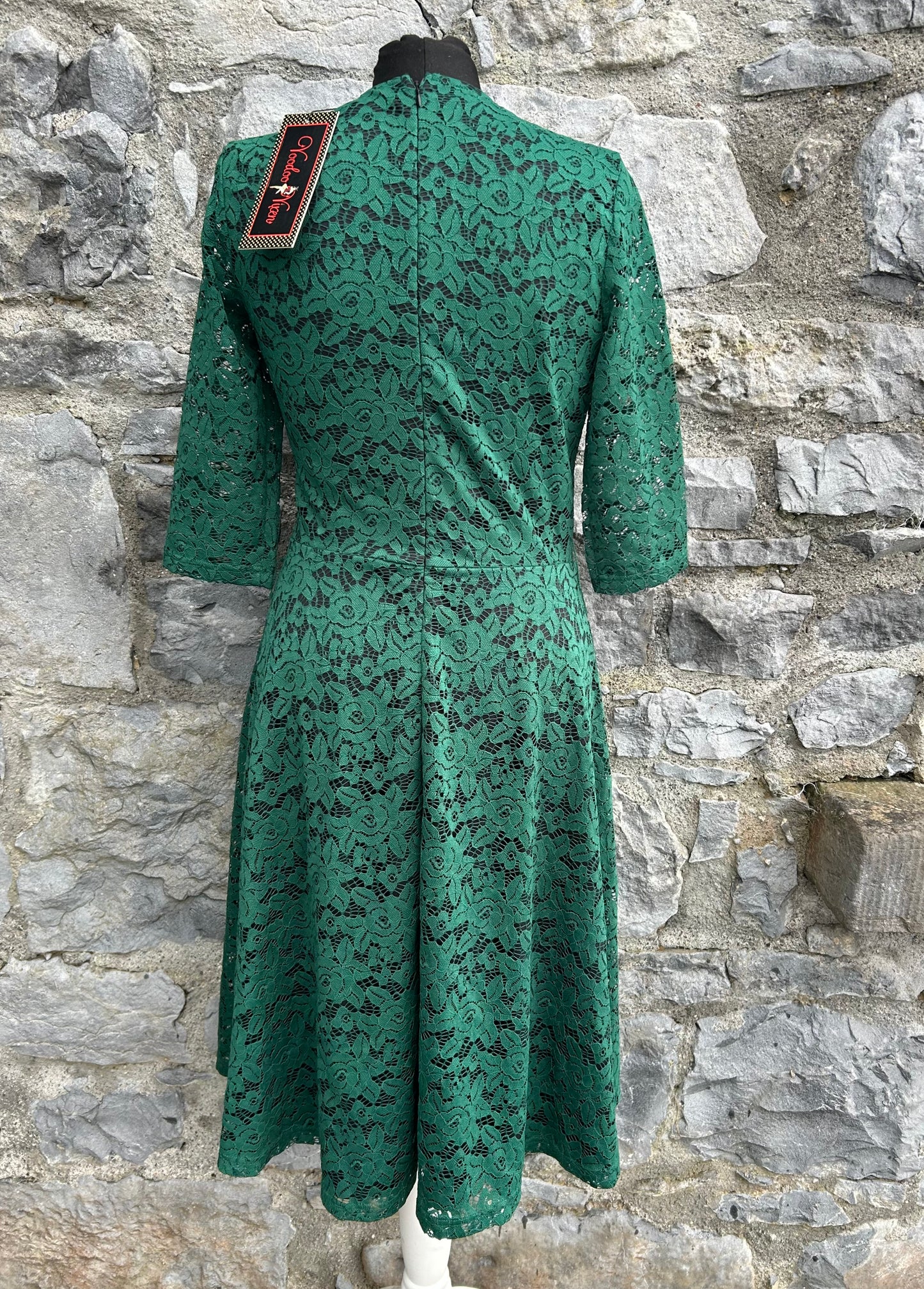 Green lace dress uk 8-10