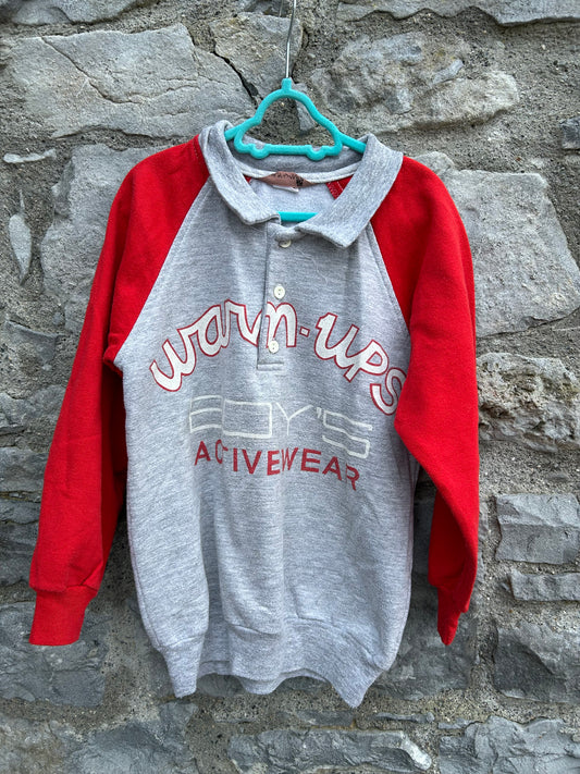 80s warm-ups grey raglan sweatshirt   7-8y (122-128cm)