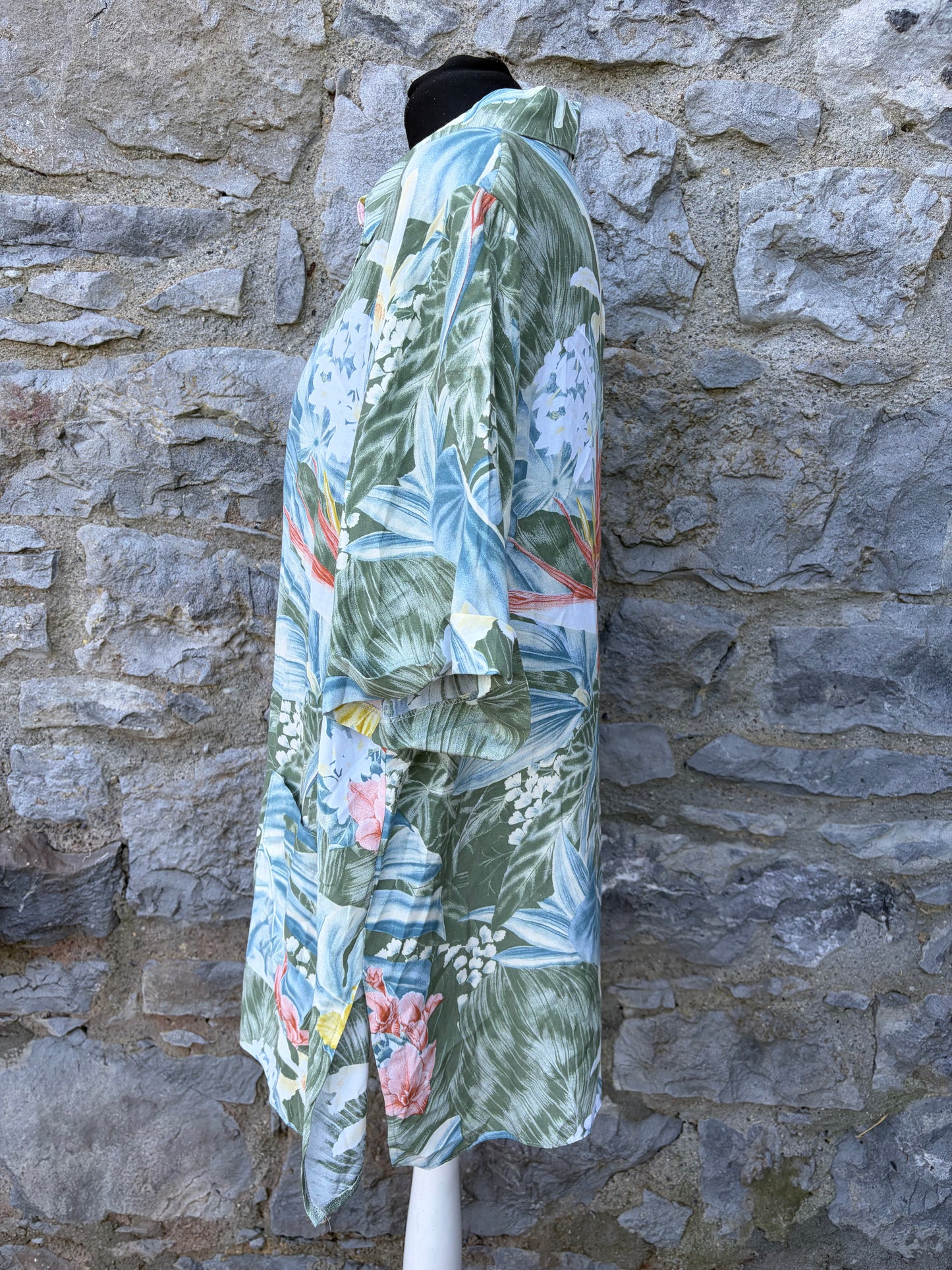 80s jungle plants shirt uk 18-20