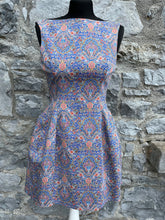 Load image into Gallery viewer, Blue patterned dress uk 8
