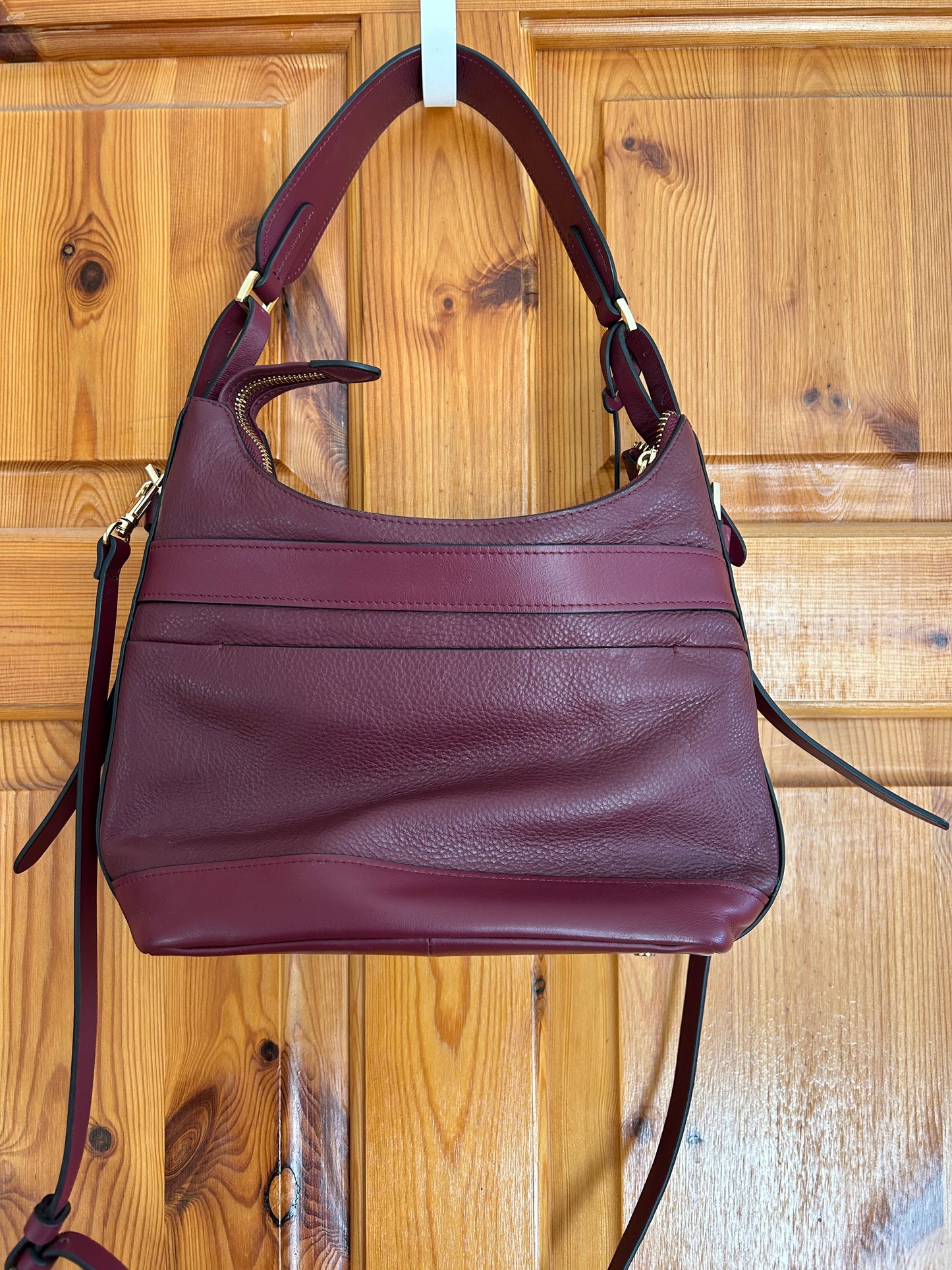 Burgundy saddle bag