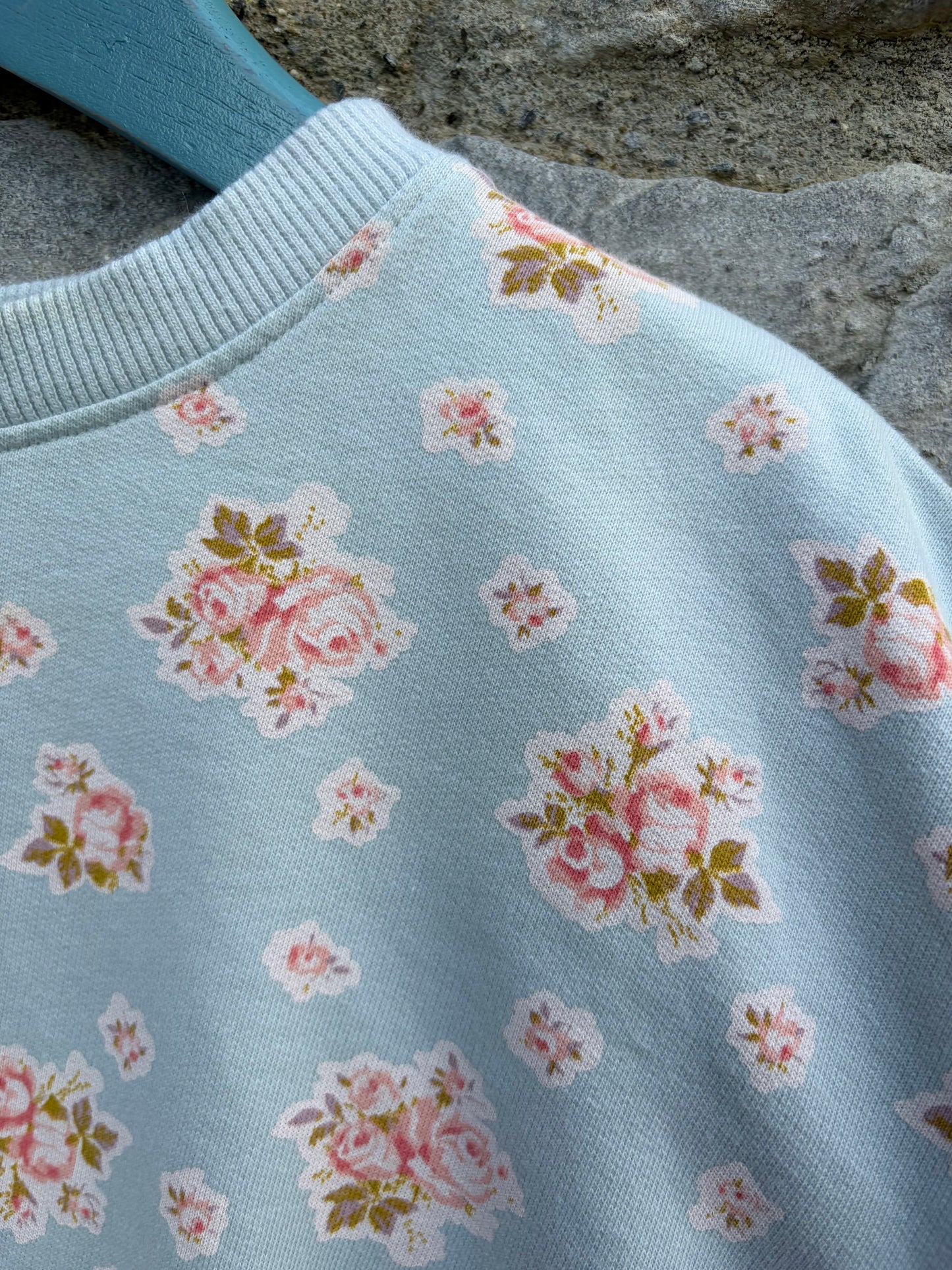 Flowers blue sweatshirt  2-3y (92-98cm)