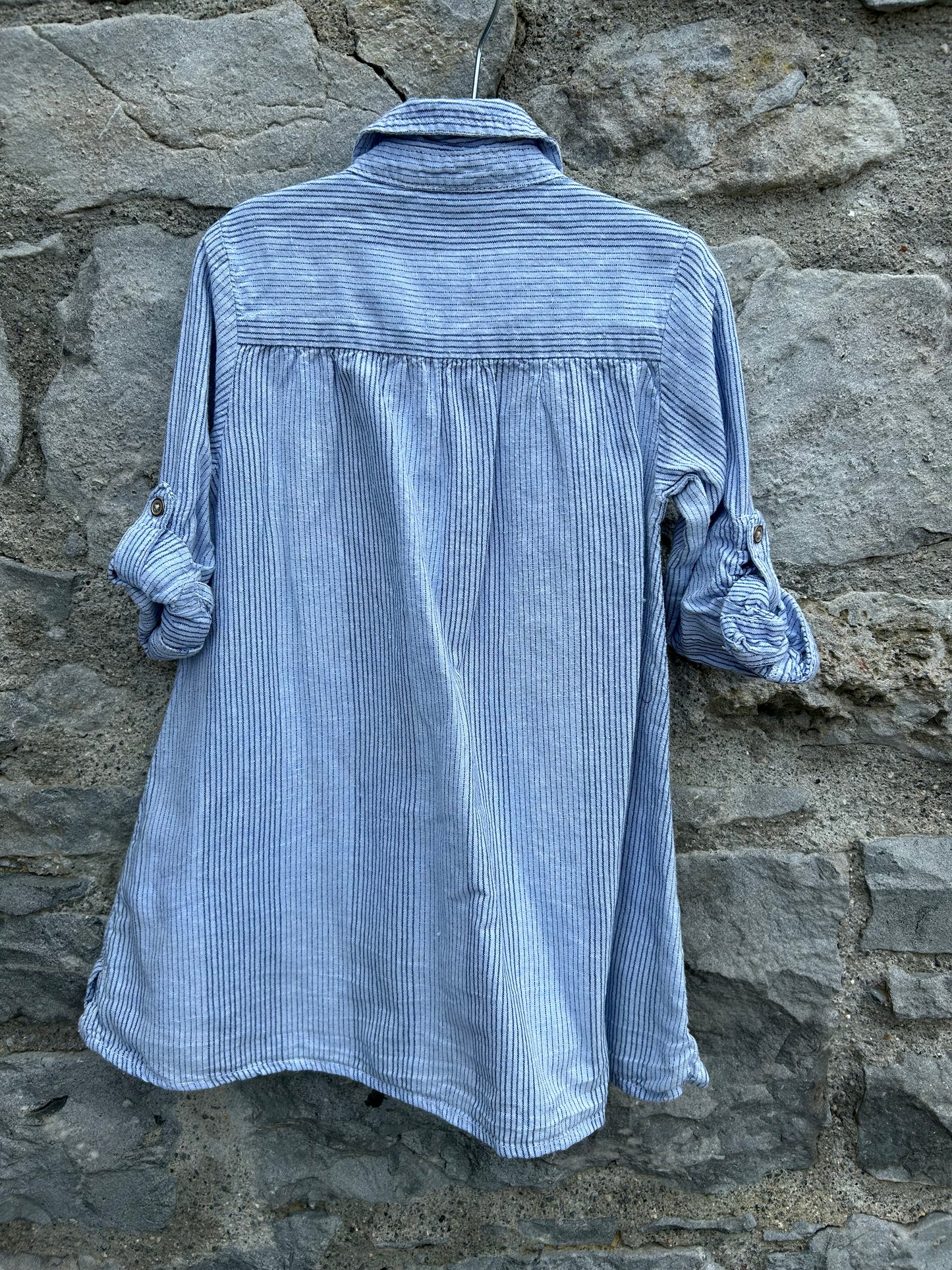 Blue stripy shirt dress 2-3y (92-98cm)