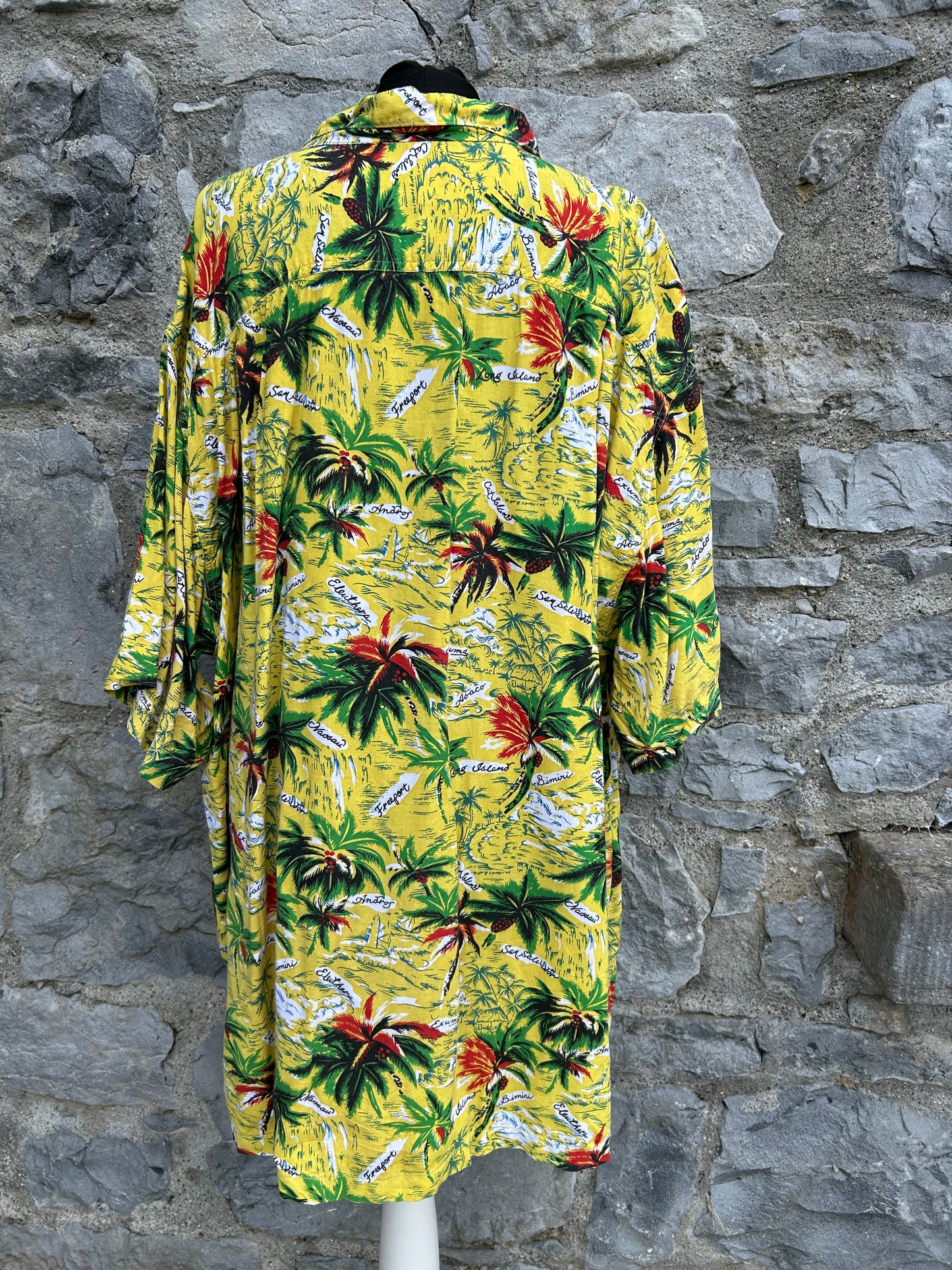 80s lime Hawaiian shirt XL