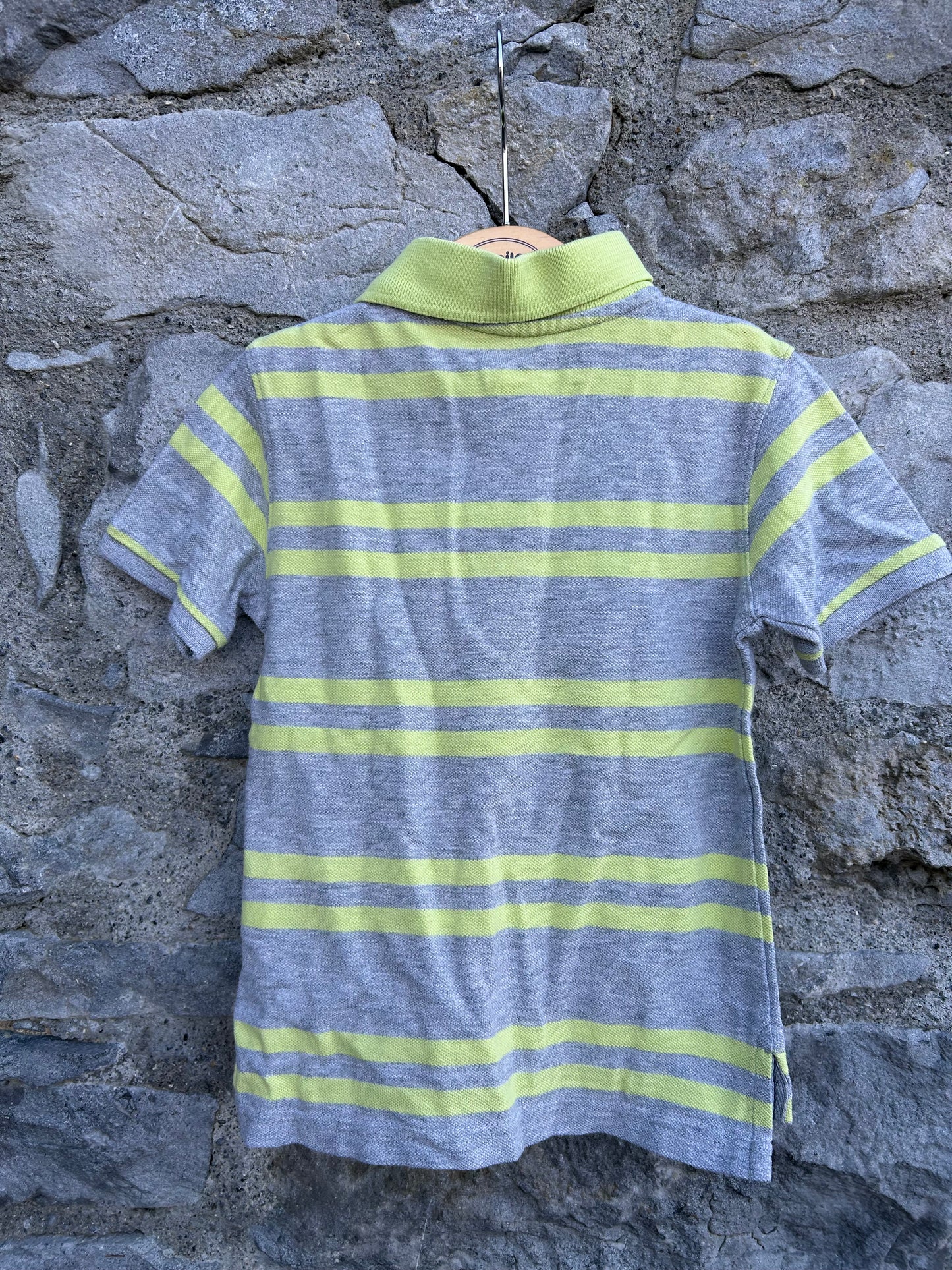 Grey&lime polo top  18-24m (86-92cm)