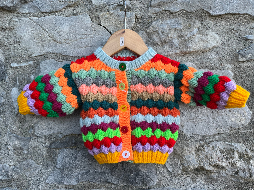 Colourful bubble knit cardigan   0-6m (56-68cm)