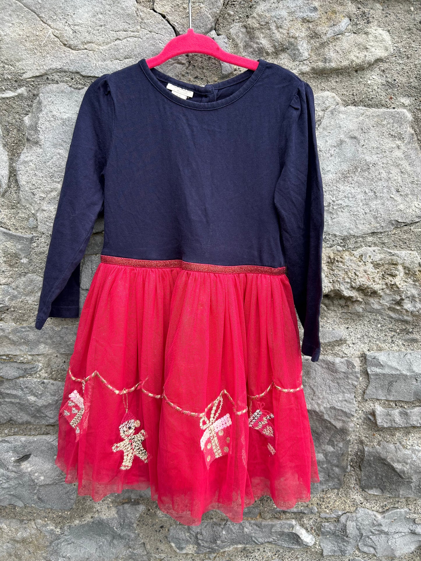 Christmas Navy&red Dress   2-3y (92-98cm)