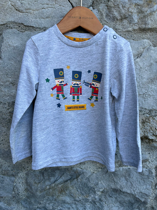 Nutcrackers grey top  9-12m (74-80cm)