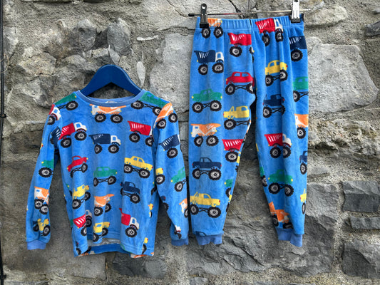 Vehicles blue fleece pj  4-5y (104-110cm)