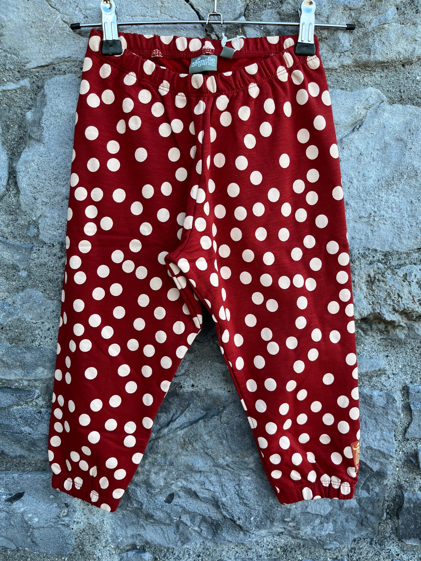 Maroon spotty pants  2-3y (92-98cm)