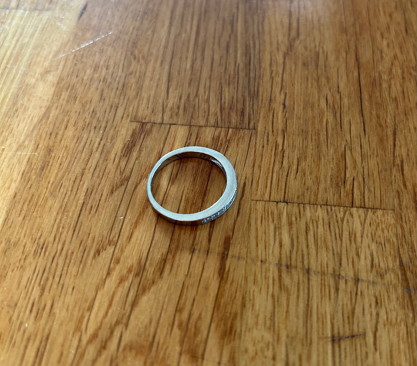 Tiny zircon silver ring