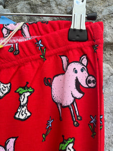 Red pigs baggy pants 11-12y (146-152cm)