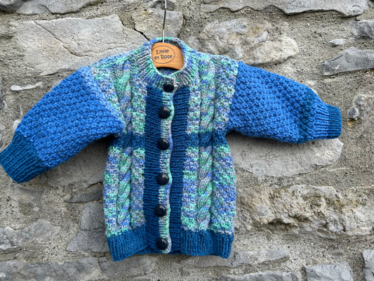 Blue melange cardigan  9-12m (74-80cm)